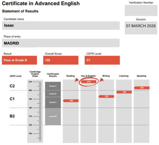 Resultado de Isaac con Spanglish Academy
